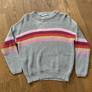Striped gray sweater